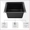 American Built Pro Utility Storage Tote, 13 in L x 13 in W x 7 in H, Black, Styrene, 3 PK 1313 P3 - alternate 6